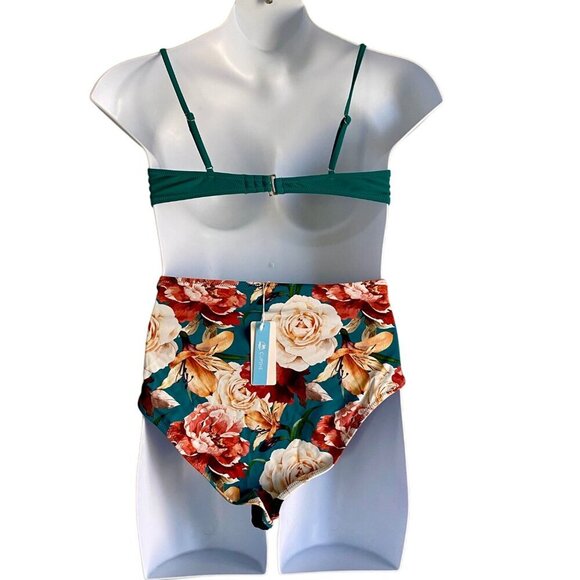 Cupshe High Waist 2 Piece Swimwear Bikini Set Women's XL NEW NWT - Picture 5 of 10